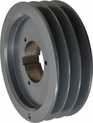 Browning - 3 Groove, 5/8 to 2-1/4 Bore Diam, 7.28" Outside Diam, QD Bushed V Belt Sheave - 7.1 5V Diam Belt Pitch - Industrial Tool & Supply