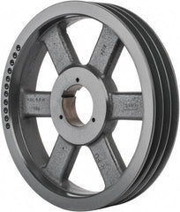 Browning - 3 Groove, 5/8 to 2-1/4 Bore Diam, 12.68" Outside Diam, QD Bushed V Belt Sheave - 12.5 5V Diam Belt Pitch - Industrial Tool & Supply