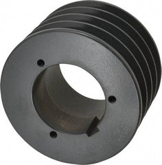 Browning - 4 Groove, 5/8 to 2-1/4 Bore Diam, 5.08" Outside Diam, QD Bushed V Belt Sheave - 4.9 5V Diam Belt Pitch - Industrial Tool & Supply