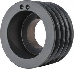 Browning - 4 Groove, 5/8 to 2-1/4 Bore Diam, 5.48" Outside Diam, QD Bushed V Belt Sheave - 5.3 5V Diam Belt Pitch - Industrial Tool & Supply