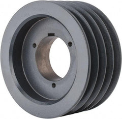 Browning - 4 Groove, 5/8 to 2-1/4 Bore Diam, 6.68" Outside Diam, QD Bushed V Belt Sheave - 6.5 5V Diam Belt Pitch - Industrial Tool & Supply