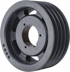 Browning - 4 Groove, 5/8 to 2-1/4 Bore Diam, 8.28" Outside Diam, QD Bushed V Belt Sheave - 8.1 5V Diam Belt Pitch - Industrial Tool & Supply