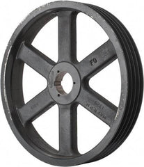 Browning - 4 Groove, 5/8 to 2-1/4 Bore Diam, 18.68" Outside Diam, QD Bushed V Belt Sheave - 18.5 5V Diam Belt Pitch - Industrial Tool & Supply