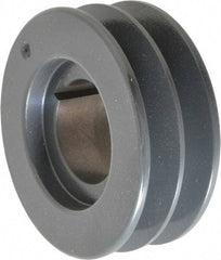Browning - 2 Groove, 1/2 to 2-7/16 Bore Diam, 4.48" Outside Diam, QD Bushed V Belt Sheave - 4.3 5V Diam Belt Pitch - Industrial Tool & Supply