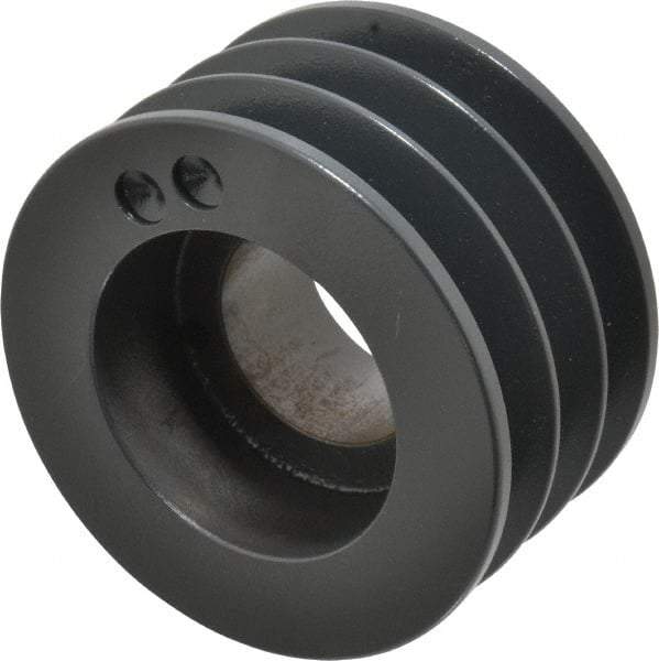 Browning - 3 Groove, 1/2 to 2-7/16 Bore Diam, 4.48" Outside Diam, QD Bushed V Belt Sheave - 4.3 5V Diam Belt Pitch - Industrial Tool & Supply