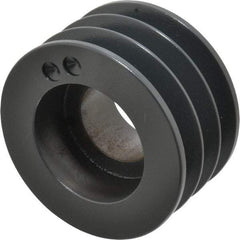 Browning - 3 Groove, 1/2 to 2-7/16 Bore Diam, 4.48" Outside Diam, QD Bushed V Belt Sheave - 4.3 5V Diam Belt Pitch - Industrial Tool & Supply