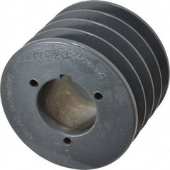 Browning - 4 Groove, 1/2 to 2-7/16 Bore Diam, 4.48" Outside Diam, QD Bushed V Belt Sheave - 4.3 5V Diam Belt Pitch - Industrial Tool & Supply