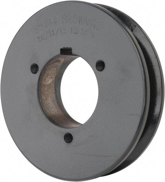 Browning - 1 Groove, 1/2 to 2-7/16 Bore Diam, 4.68" Outside Diam, QD Bushed V Belt Sheave - 4.5 5V Diam Belt Pitch - Industrial Tool & Supply