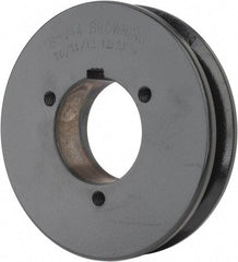 Browning - 1 Groove, 1/2 to 2-7/16 Bore Diam, 4.68" Outside Diam, QD Bushed V Belt Sheave - 4.5 5V Diam Belt Pitch - Industrial Tool & Supply