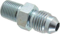 Voss - 7/16-20 x 1/8 Male Thread, Zinc Plated Carbon Steel Industrial Pipe Adapter - MJIC x MBSPT - Industrial Tool & Supply