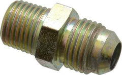 Voss - 9/16-18 x 1/4 Male Thread, Zinc Plated Carbon Steel Industrial Pipe Adapter - MJIC x MBSPT - Industrial Tool & Supply