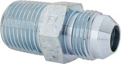 Voss - 3/4-16 x 1/2 Male Thread, Zinc Plated Carbon Steel Industrial Pipe Adapter - MJIC x MBSPT - Industrial Tool & Supply