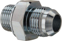 Voss - 7/8-14 x 1/2 Male Thread, Zinc Plated Carbon Steel Industrial Pipe Adapter - MJIC x MBSPP - Industrial Tool & Supply