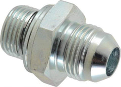 Voss - 3/4-16 x M18x1.5 Male Thread, Zinc Plated Carbon Steel Industrial Pipe Adapter - MJIC x Male Metric - Industrial Tool & Supply