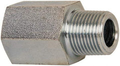 Voss - 3/8 Male Thread x 3/8 Female Thread, Zinc Plated Carbon Steel Industrial Pipe Adapter - MBSPT x FNPT - Industrial Tool & Supply