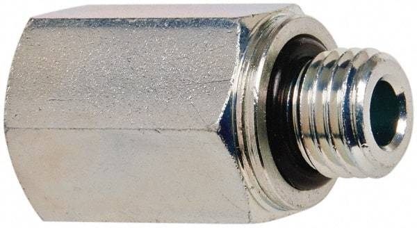 Voss - M12x1.5 Male Thread x 1/4 Female Thread, Zinc Plated Carbon Steel Industrial Pipe Adapter - Male Metric x FNPT - Industrial Tool & Supply