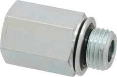 Voss - M14x1.5 Male Thread x 1/4 Female Thread, Zinc Plated Carbon Steel Industrial Pipe Adapter - Male Metric x FNPT - Industrial Tool & Supply