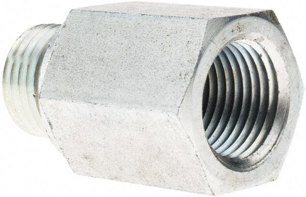 Voss - M16x1.5 Male Thread x 3/8 Female Thread, Zinc Plated Carbon Steel Industrial Pipe Adapter - Male Metric x FNPT - Industrial Tool & Supply