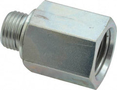 Voss - M16x1.5 Male Thread x 1/2 Female Thread, Zinc Plated Carbon Steel Industrial Pipe Adapter - Male Metric x FNPT - Industrial Tool & Supply