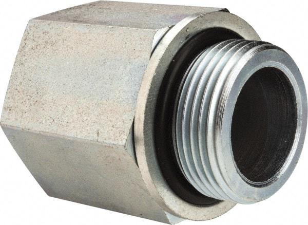 Voss - M33x2 Male Thread x 1 Female Thread, Zinc Plated Carbon Steel Industrial Pipe Adapter - Male Metric x FNPT - Industrial Tool & Supply