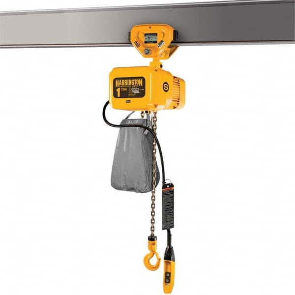 Harrington Hoist - Electric Hoists Type: Electric Chain Hoist Load Capacity (Ton): 5 - Industrial Tool & Supply