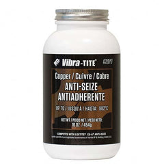 Vibra-Tite - 16 oz Jar, Copper Anti-Seize Lubricant, with Brush Cap - Industrial Tool & Supply