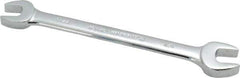 Blackhawk by Proto - 7/16" x 1/2" Standard Open End Wrench - 6-13/32" OAL, Double End, Full Polish Finish, 15° Head Angle - Industrial Tool & Supply