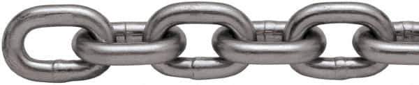 Peerless Chain - 5/8" Welded Proof Coil Chain - 6,900 Lb Capacity, Grade 30, Cut to Length, Low Carbon Steel, Standard Finish - Industrial Tool & Supply