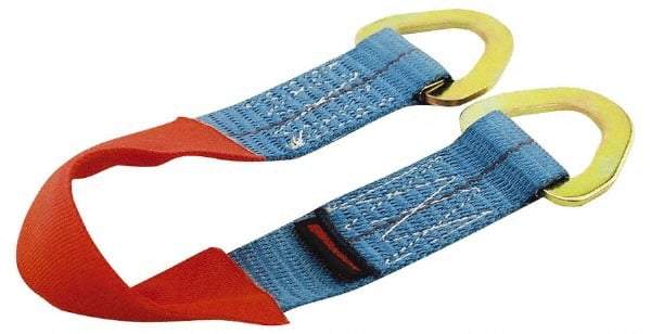 Erickson Manufacturing - 2' Long x 2" Wide, 10,000 Lb Basket Capacity, Polyester Web Sling - Blue - Industrial Tool & Supply