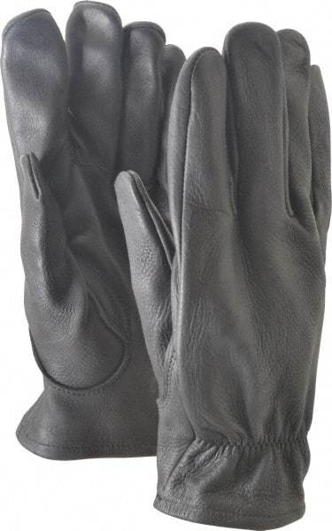 Ansell - Size L (9) Deerskin General Protection Work Gloves - For Work & Driver, Uncoated, Full Fingered, Black, Paired - Industrial Tool & Supply