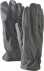 Ansell - Size L (9) Deerskin General Protection Work Gloves - For Work & Driver, Uncoated, Full Fingered, Black, Paired - Industrial Tool & Supply