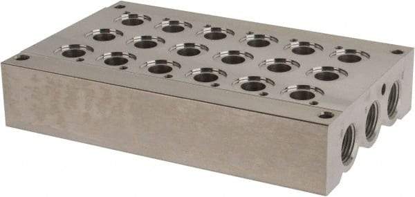 Value Collection - 3/8" Inlet, 1/2" Outlet Manifold - 120°F Max, 145 Max PSI, 6 Outlet Ports - Industrial Tool & Supply