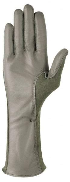 Ansell - Size S (7) Leather Military Work Gloves - For General Purpose, Uncoated, Full Fingered, Tan, Paired - Industrial Tool & Supply