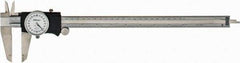 Mitutoyo - 0" to 12" Range, 0.001" Graduation, 0.2" per Revolution, Dial Caliper - White Face, 2-1/2" Jaw Length, Accurate to 0.0020" - Industrial Tool & Supply