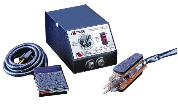 American Beauty - 120 or 220 Volt, 0 to 250 Watt, Resistance Soldering System - Includes Power Unit, Handpiece & Footswitch - Exact Industrial Supply