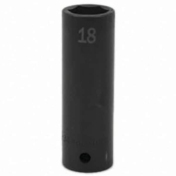 SK - Impact Socket - 1/2"DR 18MM DEEP IMPACT SOCKET - Industrial Tool & Supply