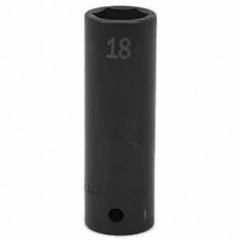 SK - Impact Socket - 1/2"DR 18MM DEEP IMPACT SOCKET - Industrial Tool & Supply