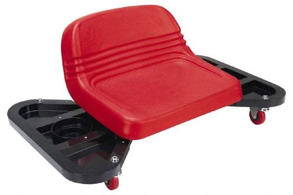 Whiteside - 275 Lb Capacity, 4 Wheel Creeper Seat with Tray - Steel, 18-1/4" Long x 14" High x 32" Wide - Industrial Tool & Supply