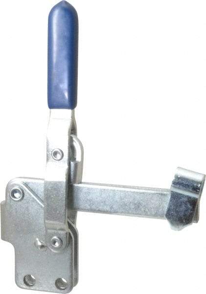 Gibraltar - 375 Lb Holding Capacity, Vertical Handle, Manual Hold Down Toggle Clamp - 62° Handle Movement, 115° Bar Opening, U-Bar, Straight Base, Carbon Steel - Industrial Tool & Supply
