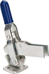 Gibraltar - 600 Lb Holding Capacity, Vertical Handle, Manual Hold Down Toggle Clamp - 85° Handle Movement, 71° Bar Opening, U-Bar, Flanged Base, Carbon Steel - Industrial Tool & Supply