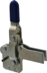 Gibraltar - 600 Lb Holding Capacity, Vertical Handle, Manual Hold Down Toggle Clamp - 85° Handle Movement, 71° Bar Opening, U-Bar, Straight Base, Carbon Steel - Industrial Tool & Supply