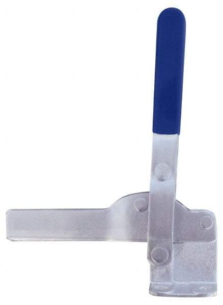 Gibraltar - 1,000 Lb Holding Capacity, Vertical Handle, Manual Hold Down Toggle Clamp - 64° Handle Movement, 76° Bar Opening, Solid Bar, Flanged Base, Electro-Plated Zinc, Carbon Steel - Industrial Tool & Supply