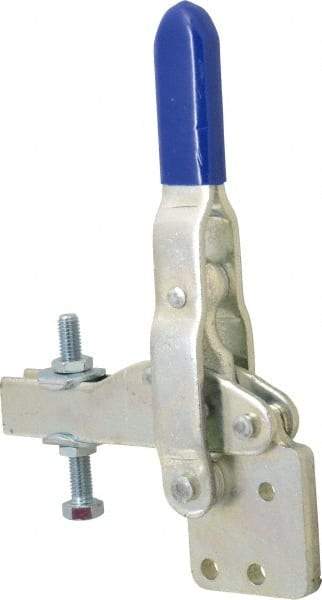 Gibraltar - 1,000 Lb Holding Capacity, Vertical Handle, Manual Hold Down Toggle Clamp - 76° Handle Movement, 65° Bar Opening, U-Bar, Straight Base, Carbon Steel - Industrial Tool & Supply