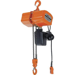 Vestil - 2 Ton Capacity, 8.5 FPM Lift Speed, 110 Volt, Electric Chain Hoist - 1.6 Output hp, 15' Max Lift - Industrial Tool & Supply
