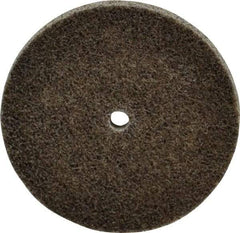 Merit Abrasives - 3" Diam, 1/4" Face Width, 1/4" Center Hole, Coarse Grade, Aluminum Oxide Deburring Wheel - Unitized, Hard Density 8 Grade, 18,000 RPM - Industrial Tool & Supply
