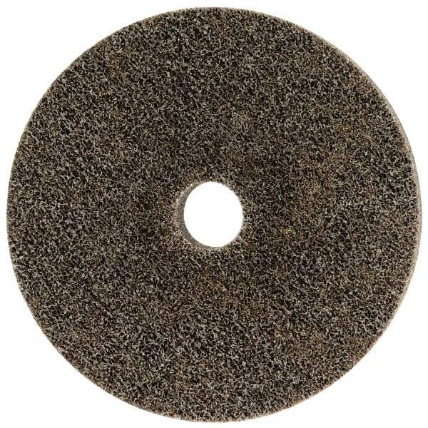 Merit Abrasives - 6" Diam, 1" Face Width, 1" Center Hole, Coarse Grade, Aluminum Oxide Deburring Wheel - Unitized, Hard Density 8 Grade, 5,000 RPM - Industrial Tool & Supply