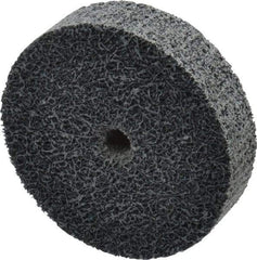 Merit Abrasives - 2" Diam, 1/2" Face Width, 1/4" Center Hole, Fine Grade, Silicon Carbide Deburring Wheel - Unitized, Medium Density 6 Grade, 22,000 RPM - Industrial Tool & Supply