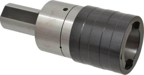 Accupro - 1-1/2" Straight Shank Diam Tension & Compression Tapping Chuck - 13/16 to 1-3/8" Tap Capacity, 3.818" Projection, Size 3 Adapter, Quick Change - Exact Industrial Supply