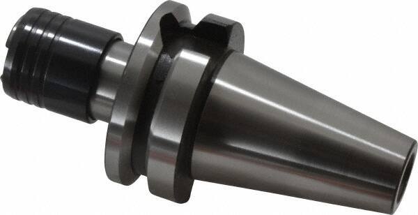 Accupro - BT40 Taper Shank Rigid Tapping Adapter - #0 to 9/16" Tap Capacity, 72mm Projection, Size 1 Adapter, Quick Change, Through Coolant - Exact Industrial Supply