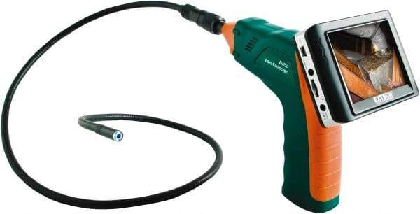 Extech - Video Borescope - 9 mm Probe Diameter, LCD Display, 712 x 486 Resolution - Industrial Tool & Supply
